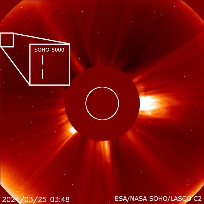 The 5,000th Comet Discovered With SOHO