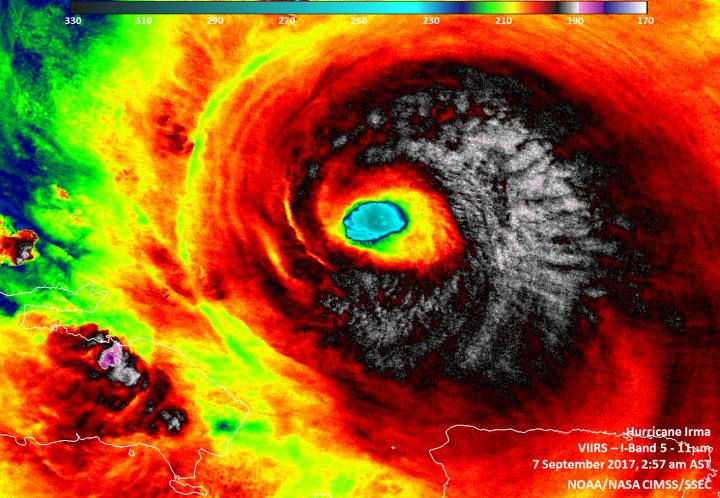 Suomi NPP Infrared Image of Irma