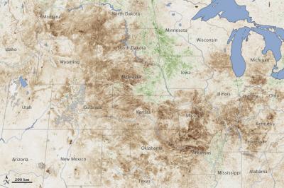 NASA Maps Drought Gripping the United States