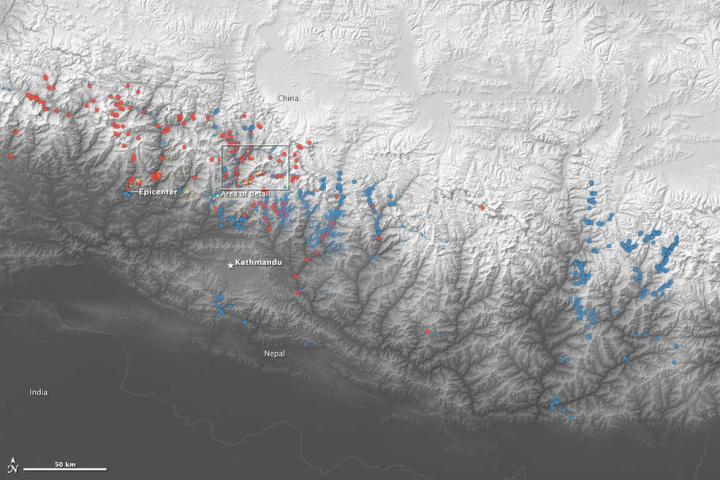 NASA-led Volunteers Map Landslides by Nepal Quakes