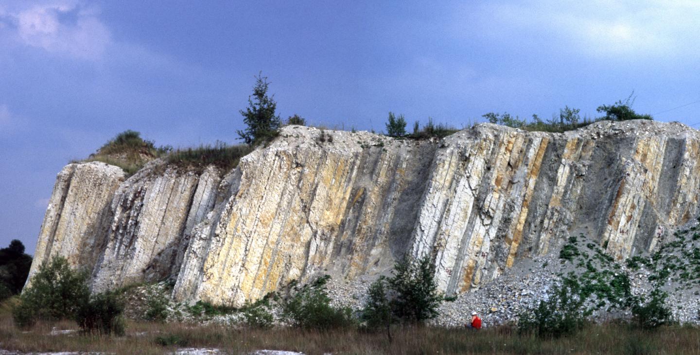 Panorama view of limestone quarry at Hasselberg / Salzgitter-Salder