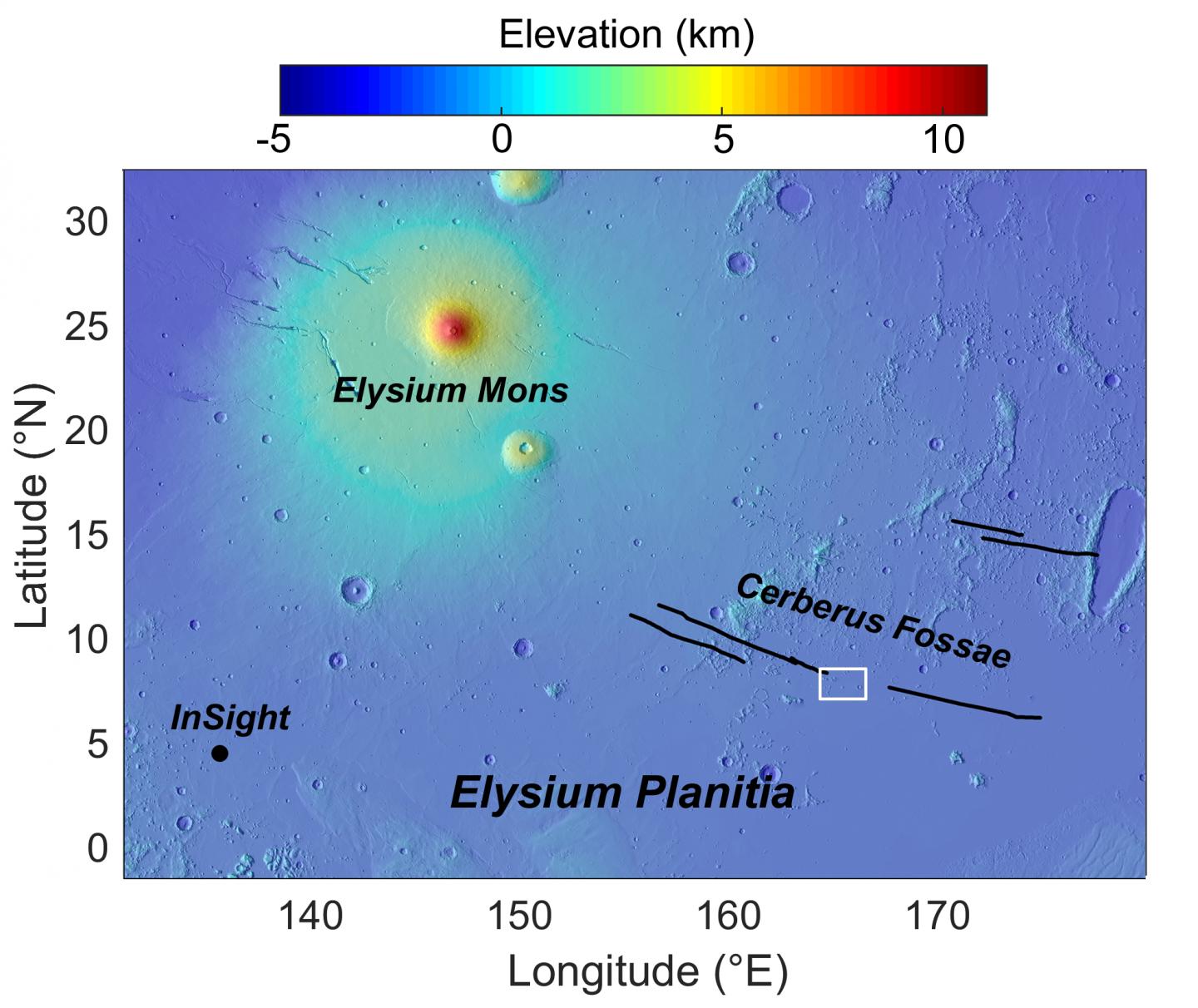 Elysium Planitia, the region of recent explosive volcanism