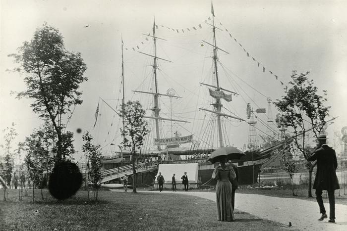 Photo of the whaleship Progress at the 1893 World's Columbian Exposition in Chicago.