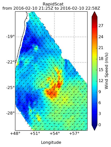 RapidScat Image of Daya