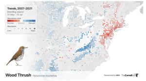 Wood Thrush population trend map