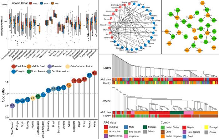 Country-specific of antibiotic resistance gene in urban environment