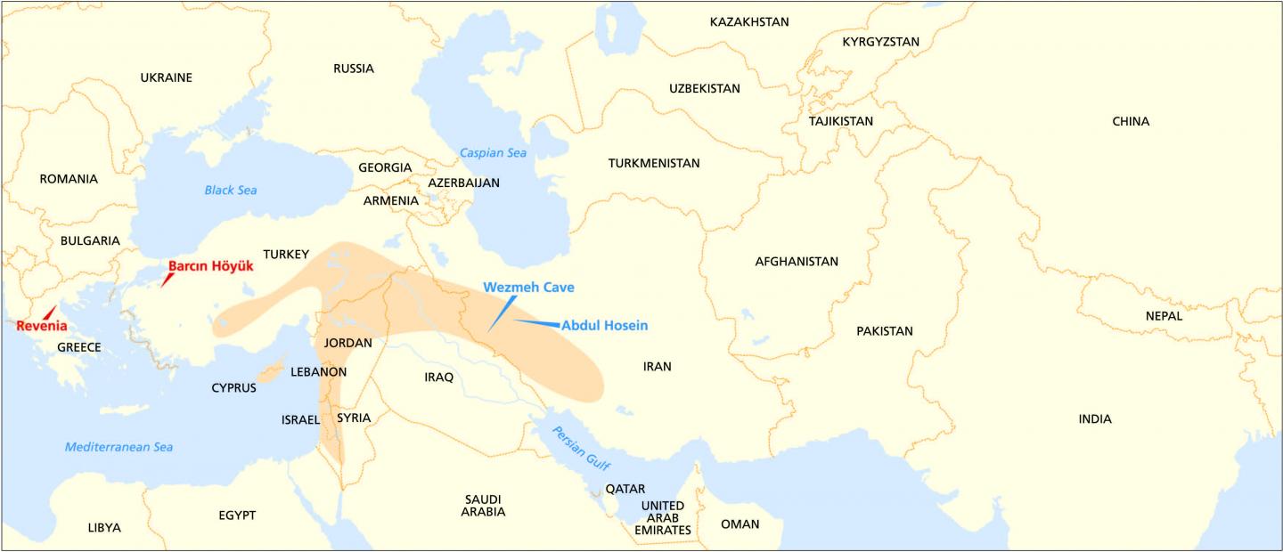 fertile crescent map modern countries