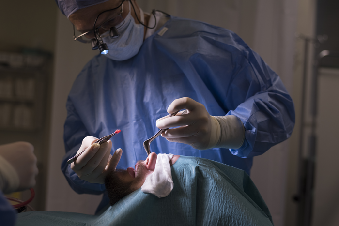 Tissue sample taken from the nasal septum