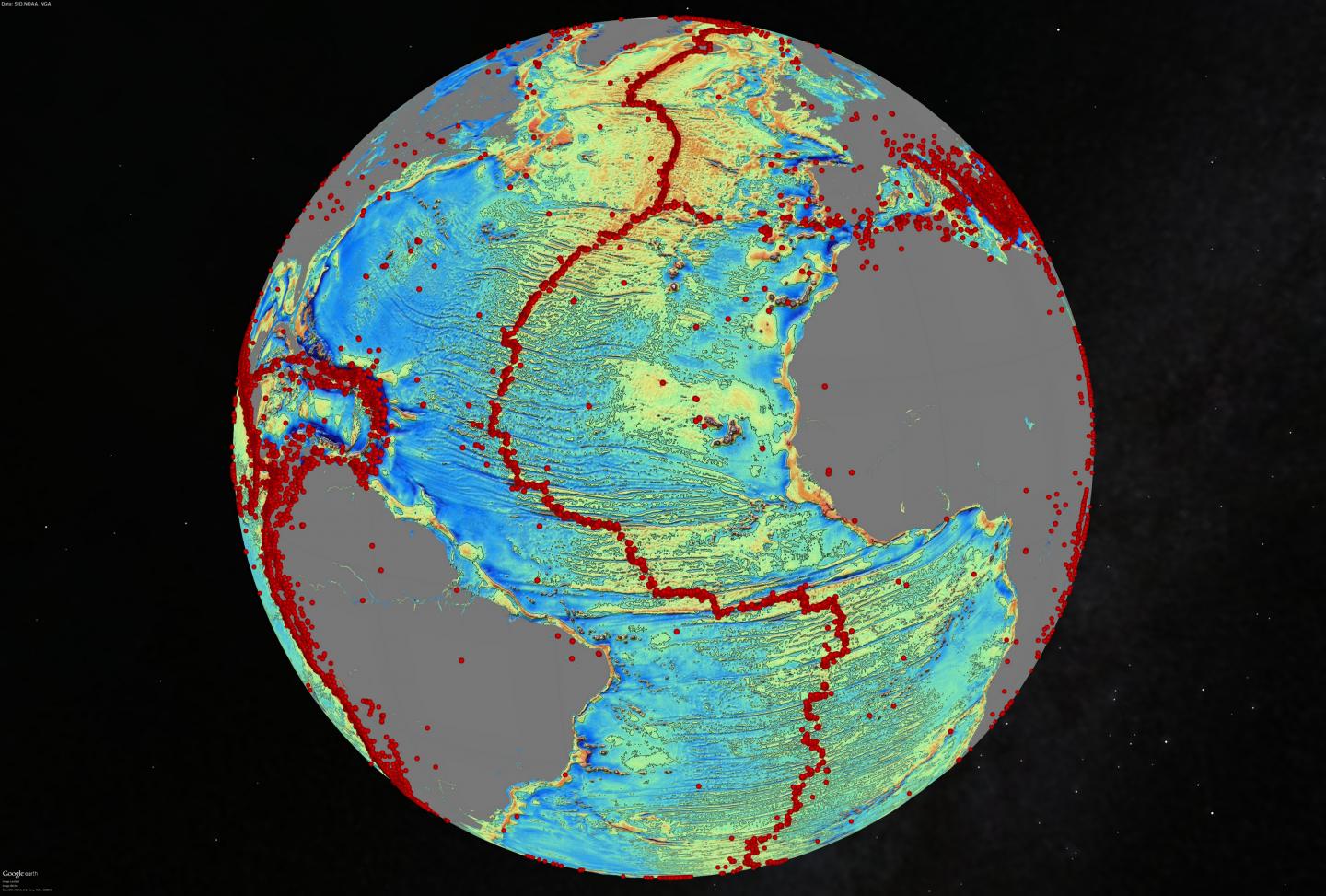 Satellite Data Reveal Wealth of Hidden Tectonic Structures (1 of 8)