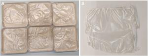 The researchers' plastic film made from barley starch.