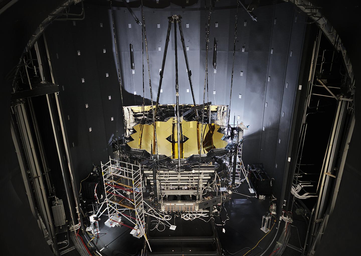 JWST in the Cryogenic Chamber at the Conclusion of Testing