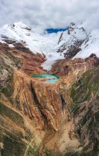 Glacial lake in the Himalayan region