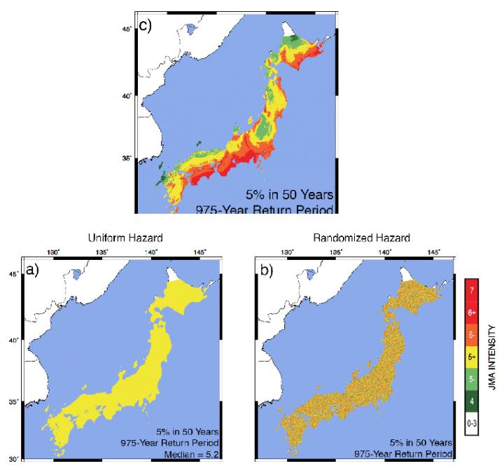 Japan earthquake hazard map