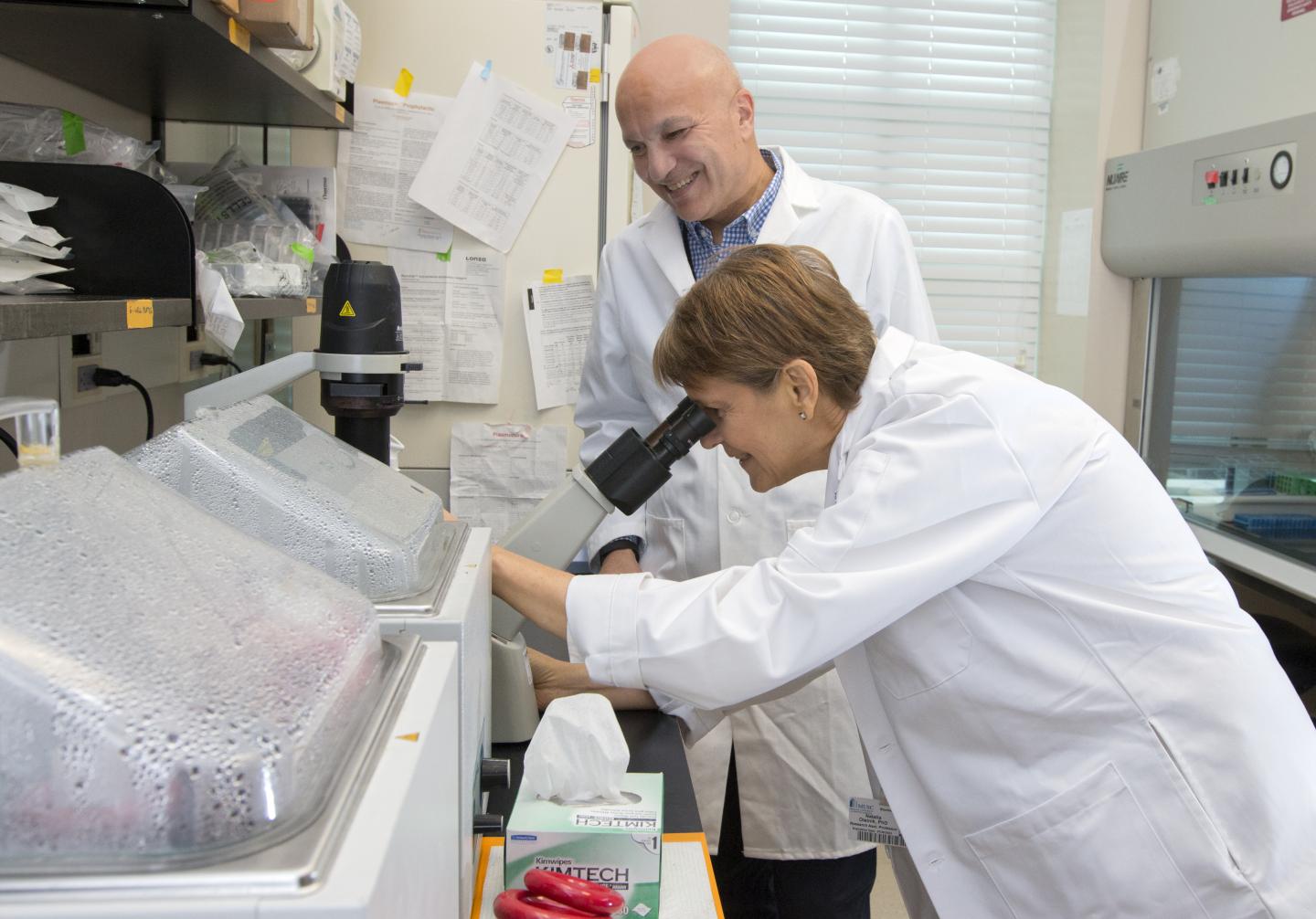 Dr. Besim Ogretmen and Dr. Natalia Oleinik of the Medical University of South Carolina