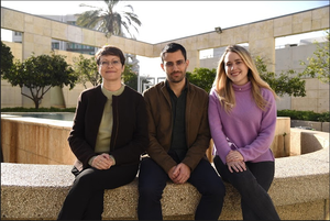 (Left to right): Prof. Inna Slutsky, Daniel Zarhin and Refaela Atsmon.