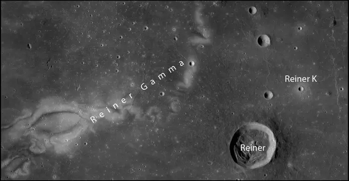 "Reiner Gamma" region on the Moon