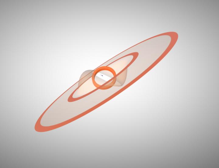 Schematic image of the protoplanetary disk around GW Ori