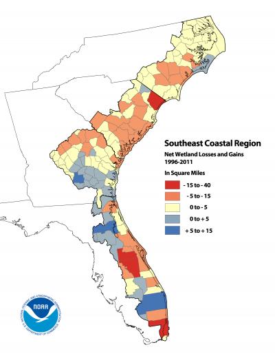 Land Cover Changes SE United States 1996-2011