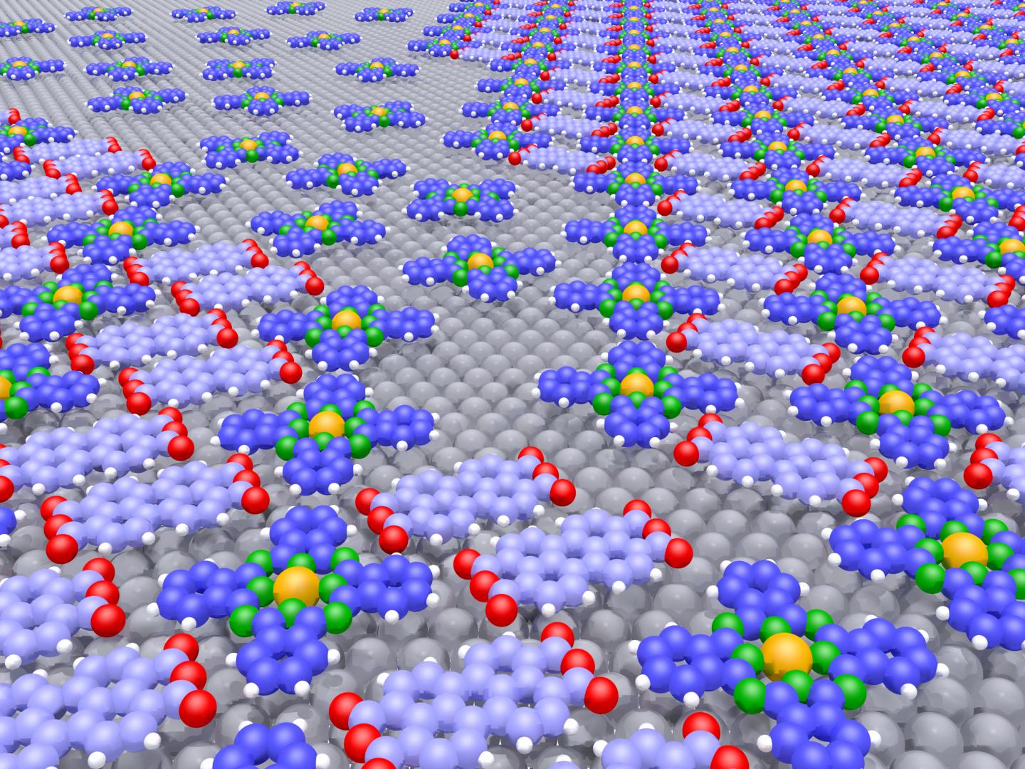 Co-Existence of Crystalline Heteromolecular Structures on Metal Surfaces