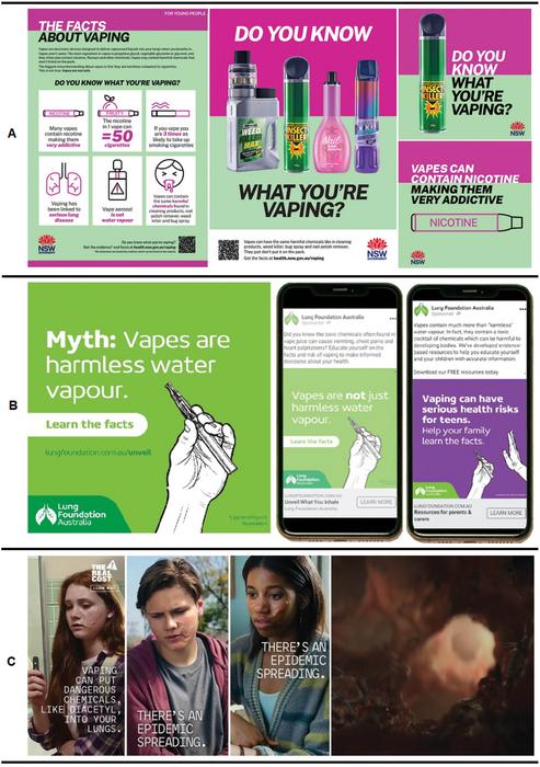 Vaping prevention health communication campaign example materials
