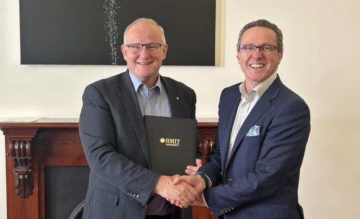 Professor Drummond with Mr Hebblewhite