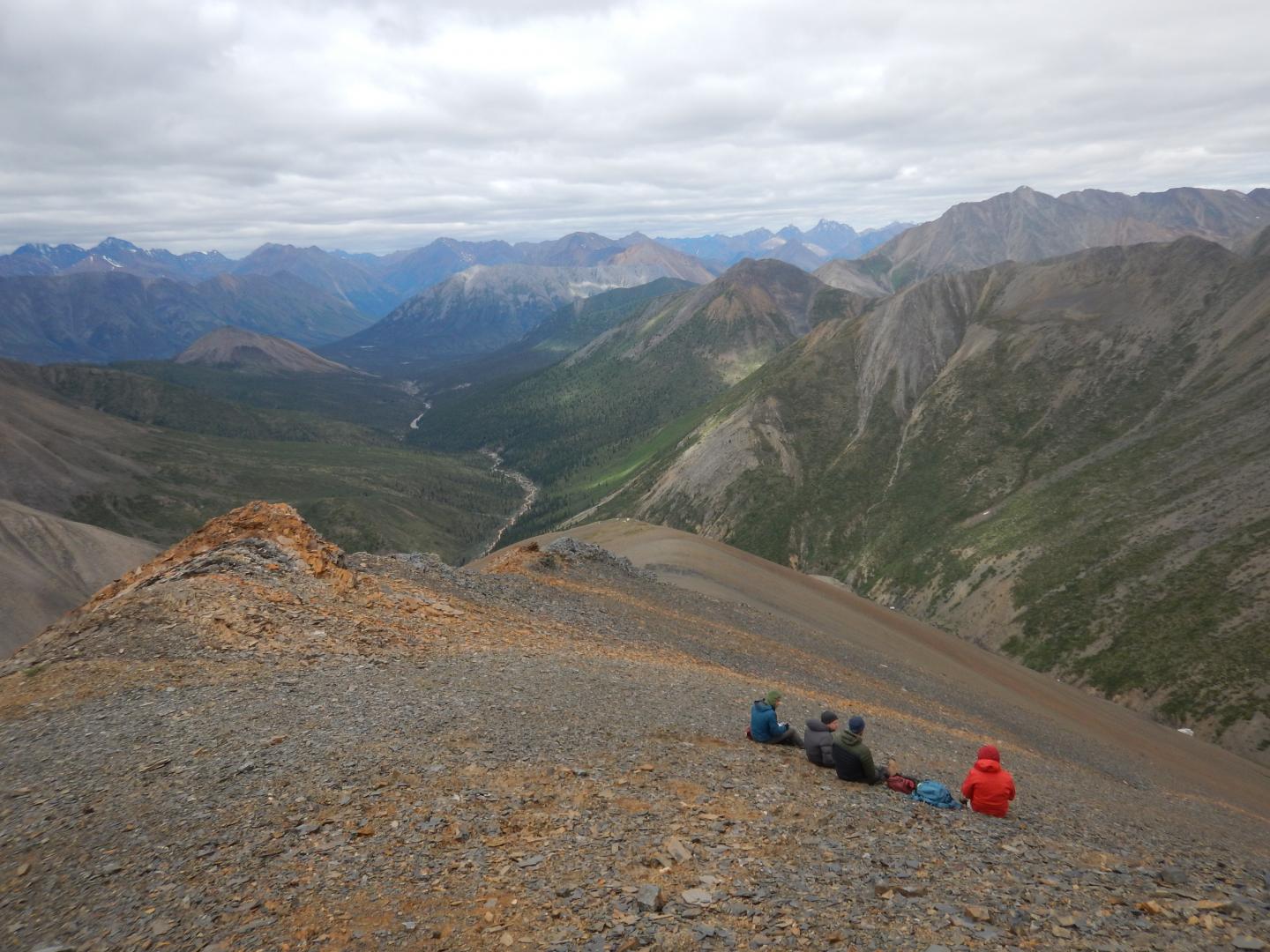 The field team breaks for lunch