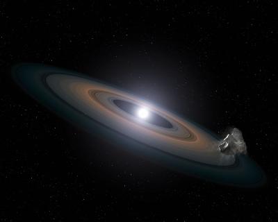Artist's Impression of Debris around a White Dwarf Star