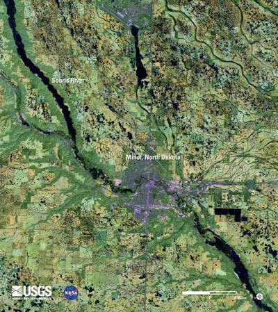 Landsat 5 Image Before Flooding of Souris River