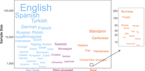 Image showing the diversity of languages included in this study