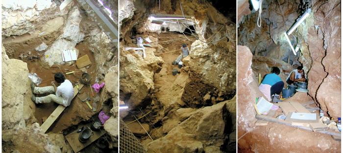 Excavation in the Gruta de Oliveira