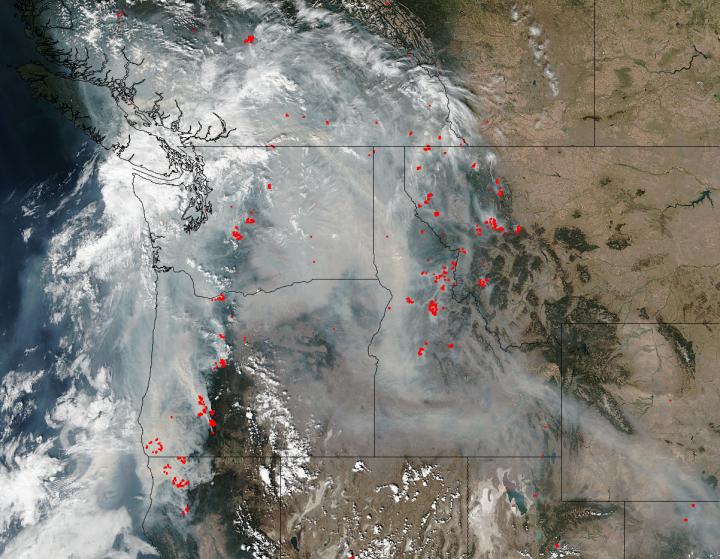 Smoke Obscures Much of the Pacific Northwest