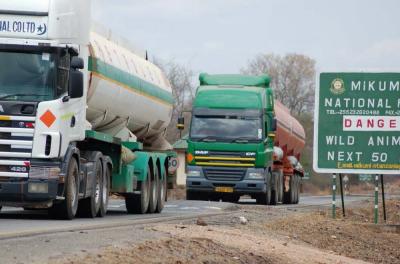 Entering Mikumi National Park, Tanzania