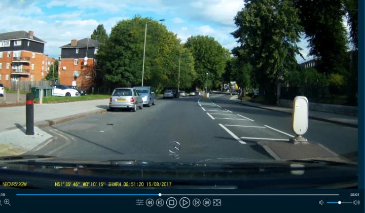 A View of a Road from a Dashcam Replay