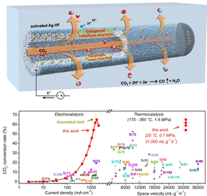 Schematic illustration of hollow fiber electrode for boosting CO2 reduction to CO