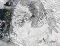 Aqua Image of Pacific Northwest Winter Storm