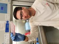 Dr David De Oliveira analysing samples