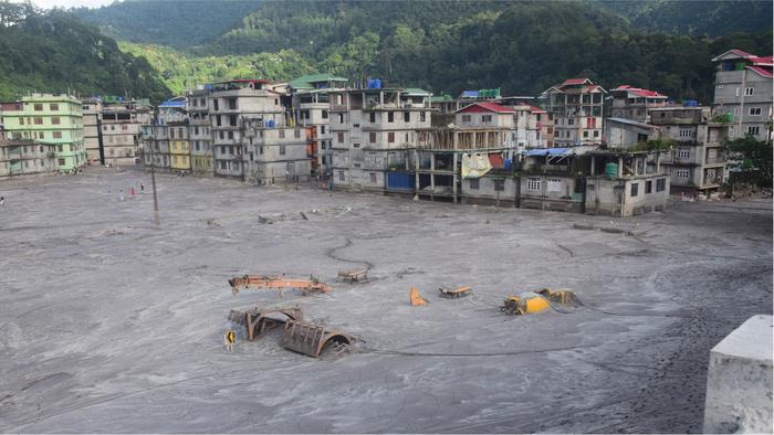 Flooding and destruction of Rangpo