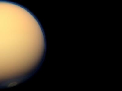 Avortex over Titan's South Pole in Natural Color