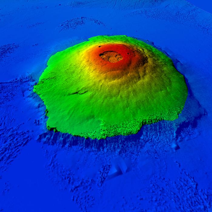 Olympus Mons: a volcanic island in the middle of a vanished Martian ocean
