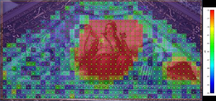 Detection color map of a fresco in the U.S. Capitol