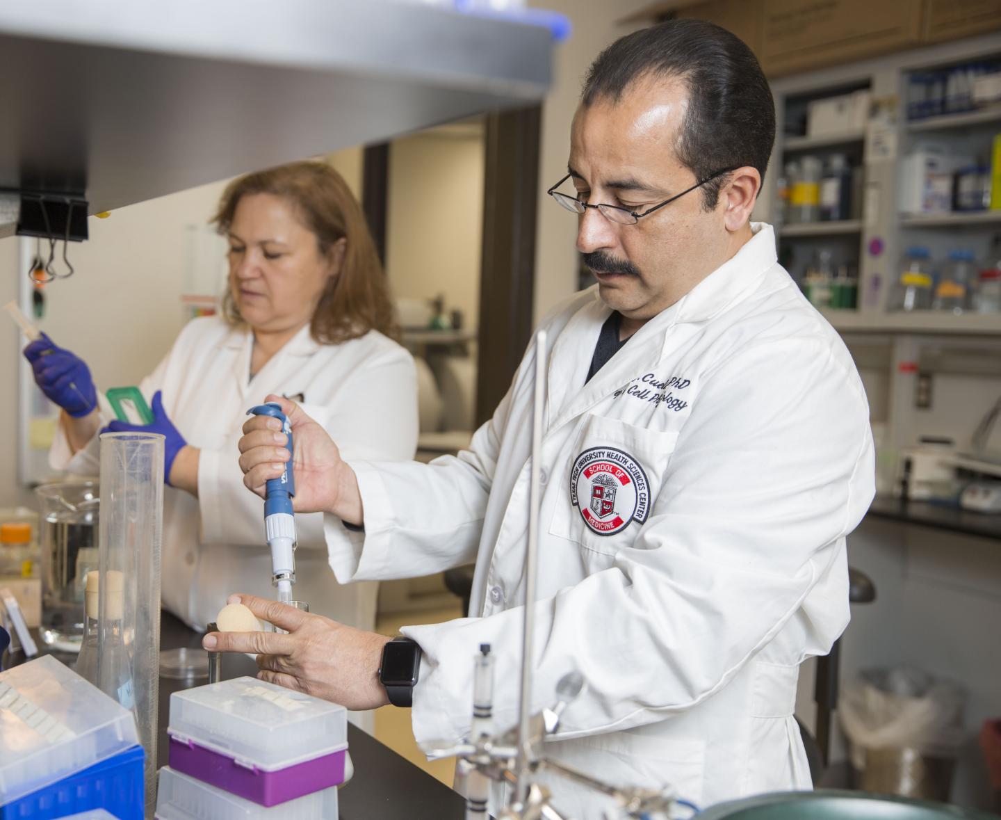 Dr. Luis G. Cuello and D. Marien Cortes, Texas Tech University Health Sciences Center
