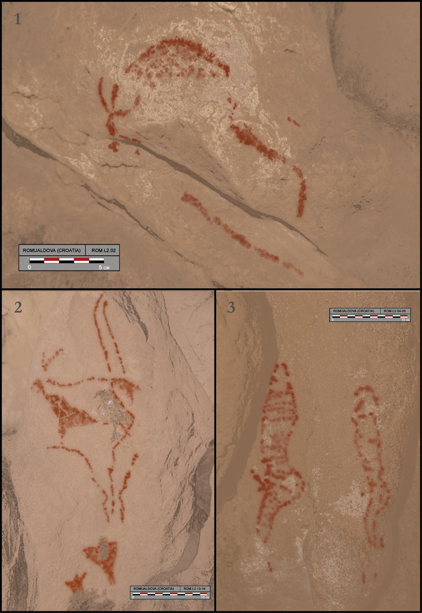 Composite of Digital Tracings of Cave Art