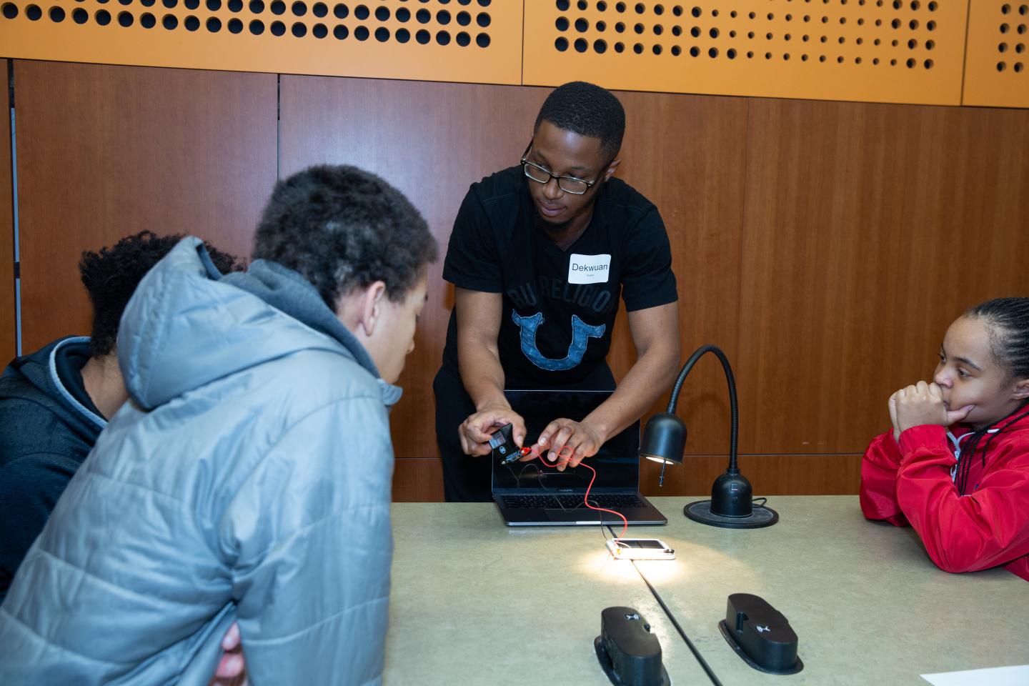 DeKwuan Stokes and High School Students