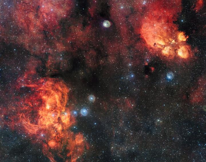 The Cat's Paw and Lobster Nebulae