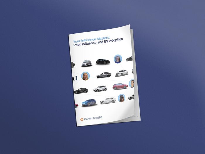 Cover photo of new report illustrating peer influence on EV adoption
