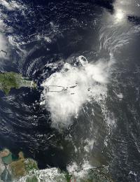 MODIS Image of Bertha Over Puerto Rico