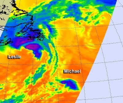 Tropical Storm Leslie and Tropical Storm Michael