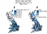 Brexit Votes and Neuroticism (Fear) 2016