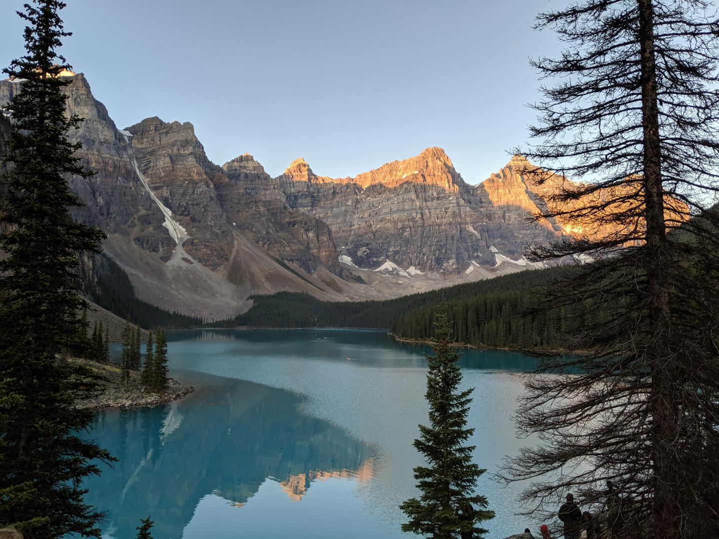 An unfrozen northern lake