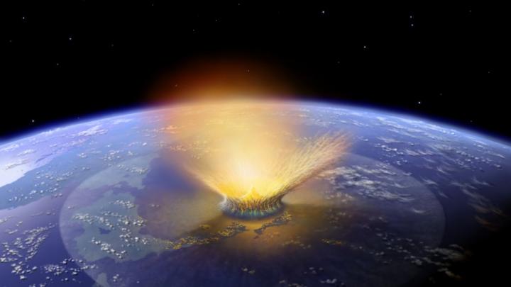 Asteroid Hitting the Earth